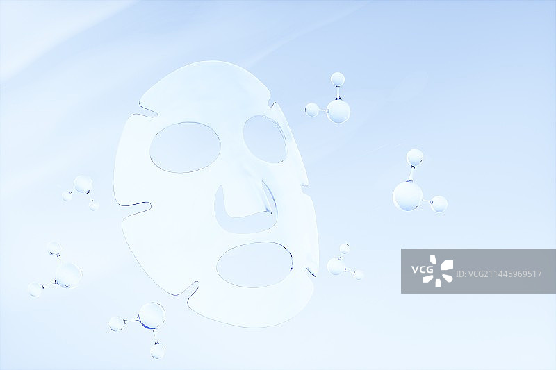 3D渲染的美妆面膜图片素材