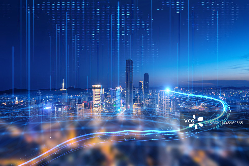 科技城市背景图片素材