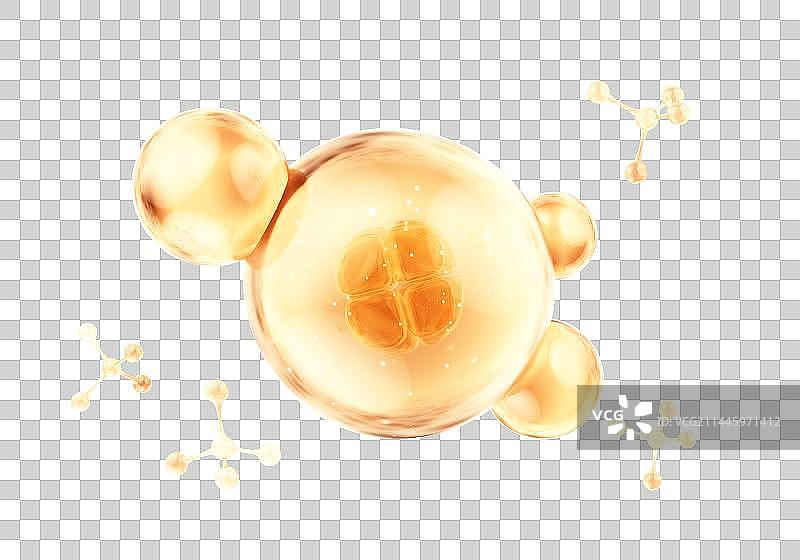 3D渲染的微观世界里的分子结构图片素材