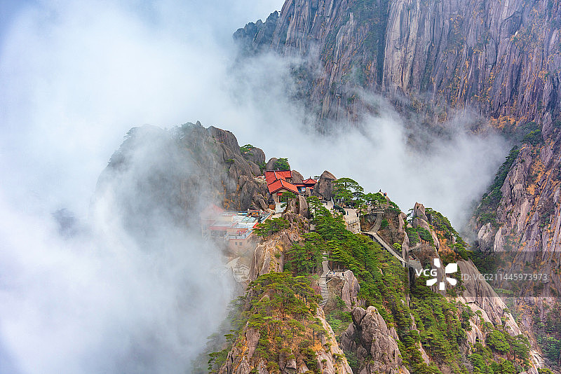 中国安徽黄山玉屏楼图片素材