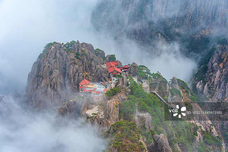 中国安徽黄山玉屏楼图片素材