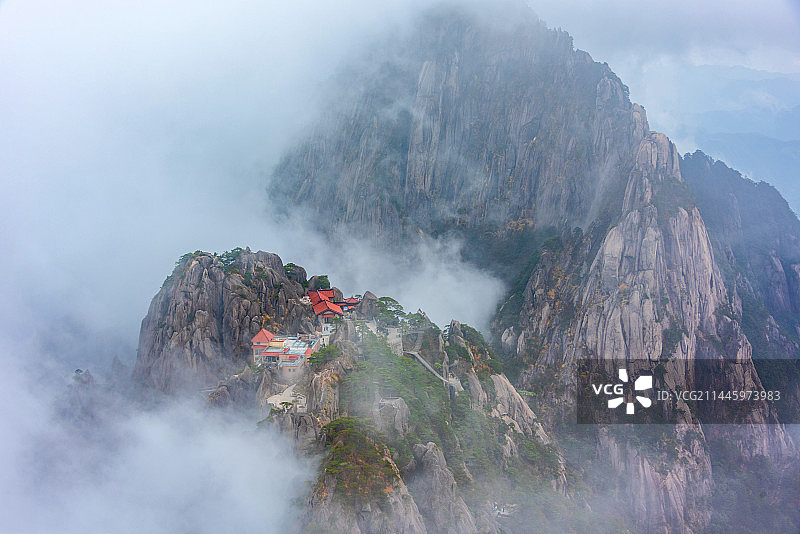 中国安徽黄山玉屏楼图片素材