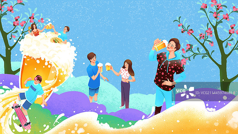 夏日啤酒节图片素材