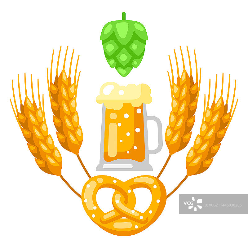 啤酒节啤酒元素标志图片素材