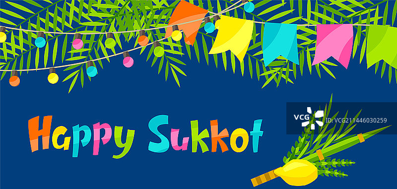 快乐的住棚节贺卡节日背景图片素材