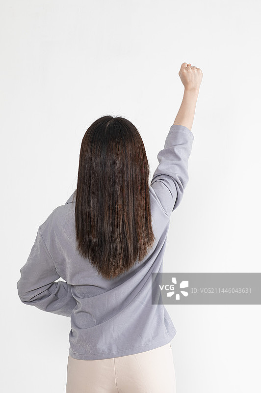 商业女性掌握世界激励胜利图片素材