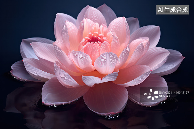 【AI数字艺术】夏日中的唯美荷花图片素材