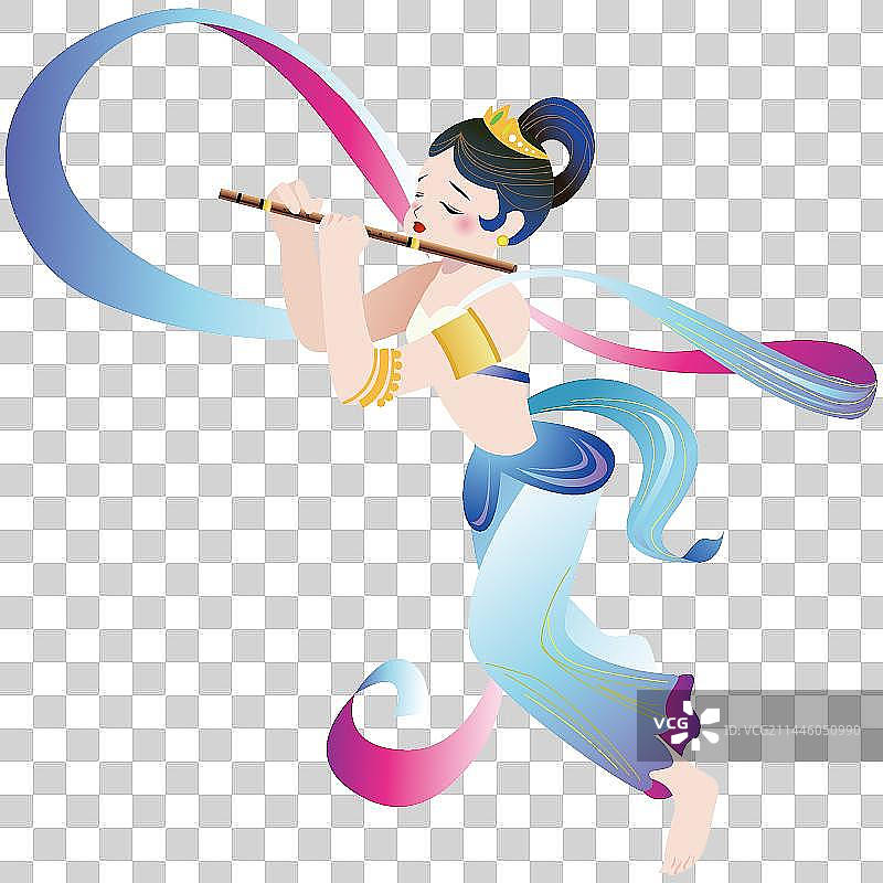 敦煌舞乐飞天图片素材