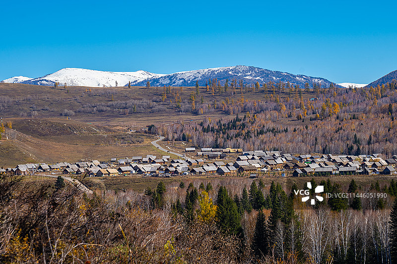 新疆喀纳斯禾木村自然风光图片素材