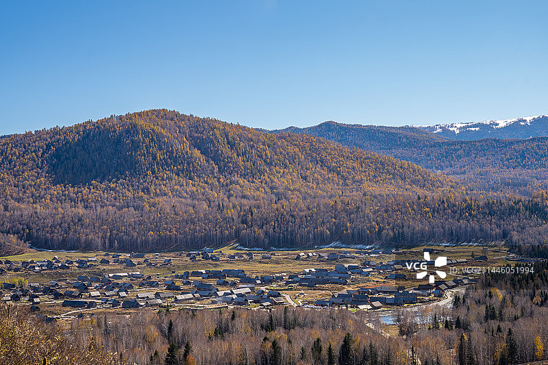 新疆喀纳斯禾木村自然风光图片素材