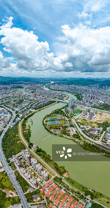 中国广东省广州市从化城区全景图片素材