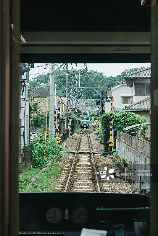 日本神奈川镰仓江之电电车图片素材