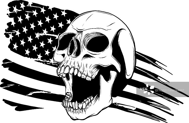 黑白人类头骨图片素材