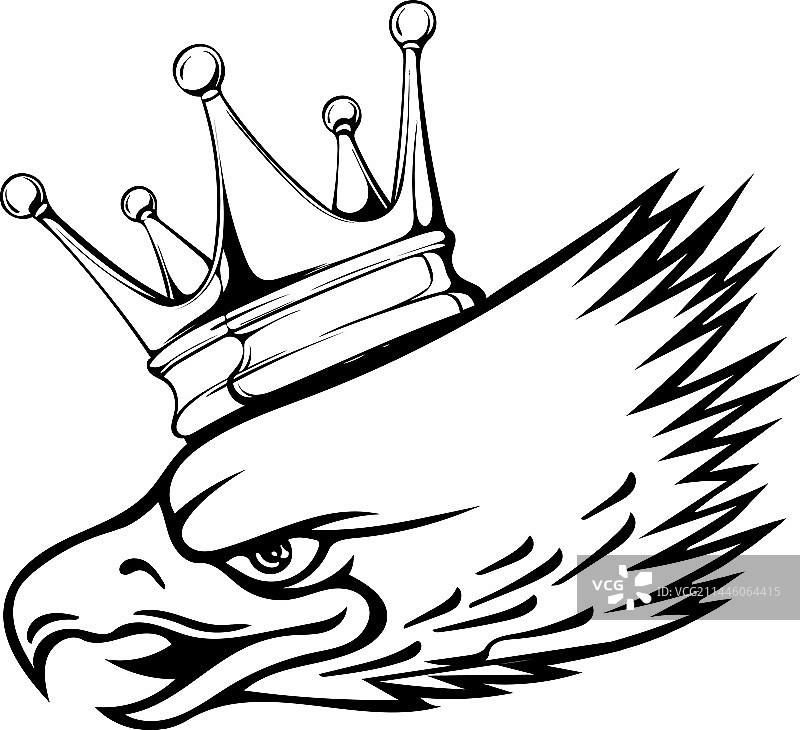 轮廓风格的老鹰头图片素材