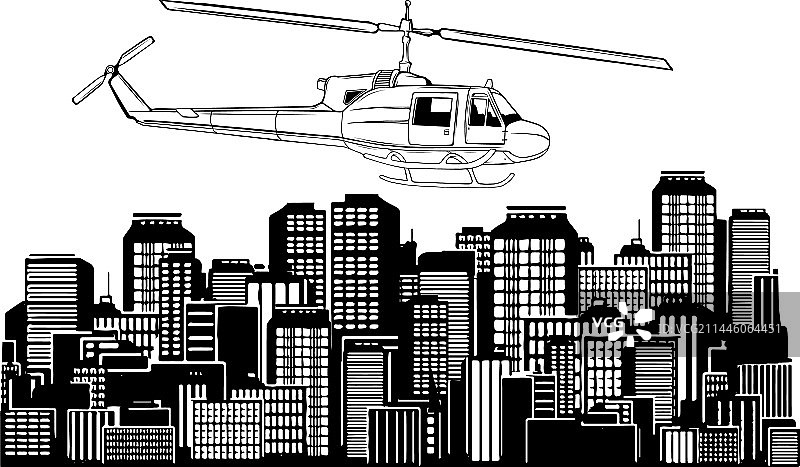 直升机轮廓设计图片素材