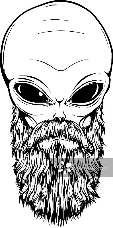 外星人头部轮廓图片素材