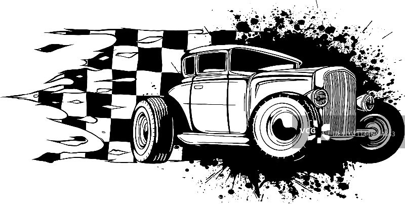 改装车图标线条样式图片素材