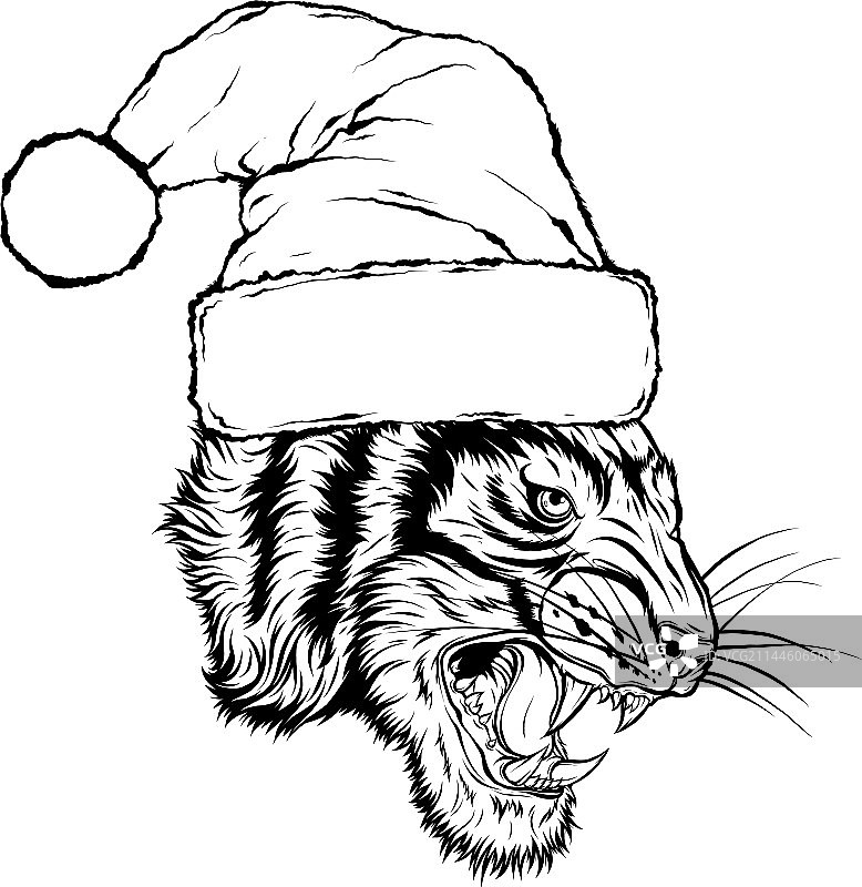 虎头设计轮廓图片素材