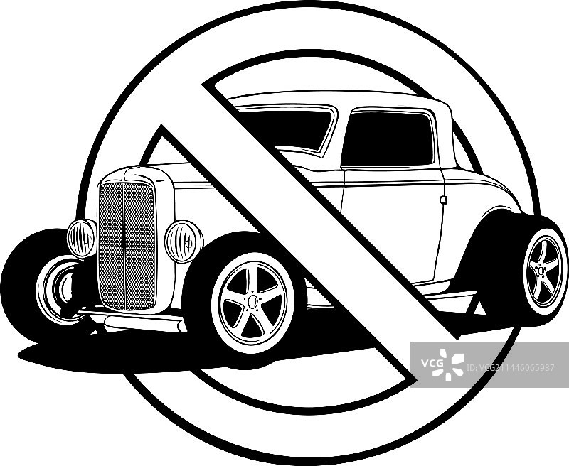 改装车图标线条样式图片素材