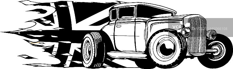 改装车图标线条样式图片素材