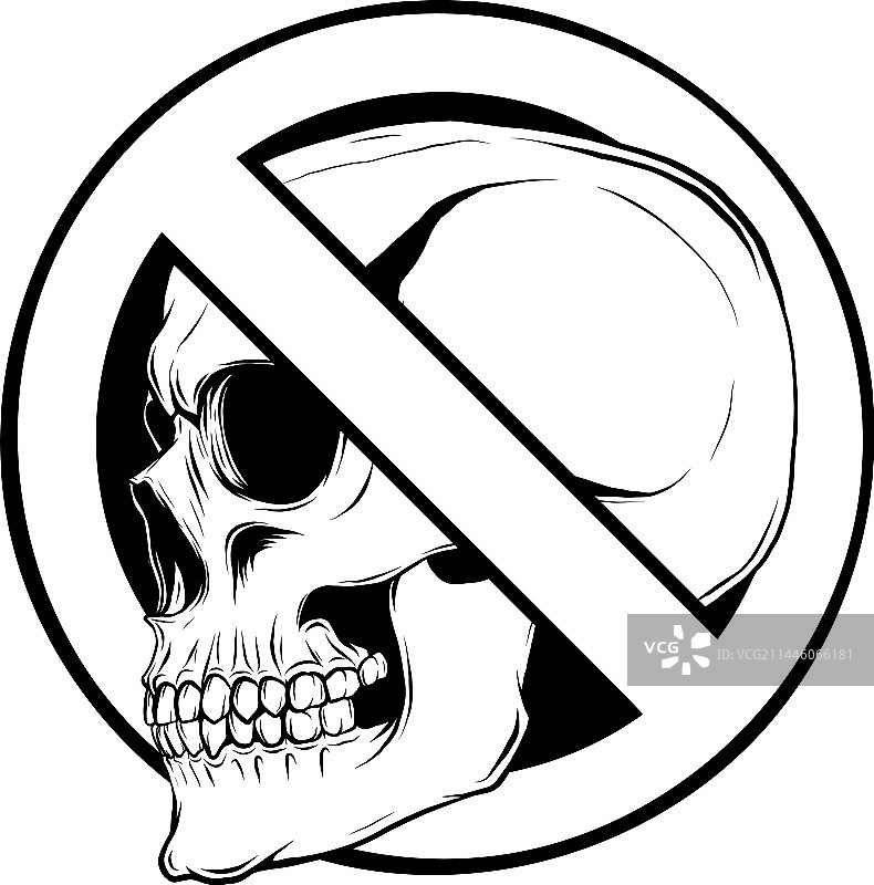 人类头骨轮廓设计图片素材