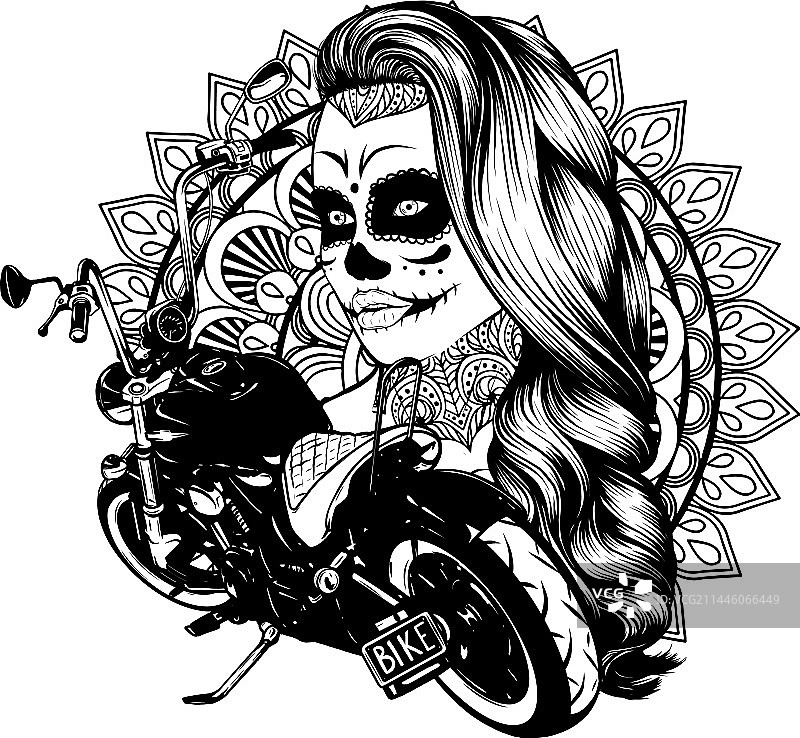 黑白风格的逝去女孩图片素材