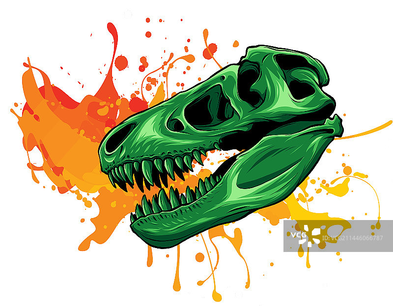 彩色霸王龙头像图片素材