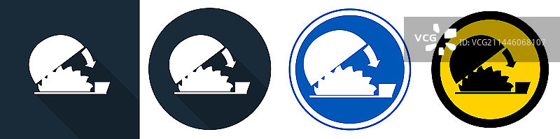 白色背景上的可调节防护装置符号图片素材