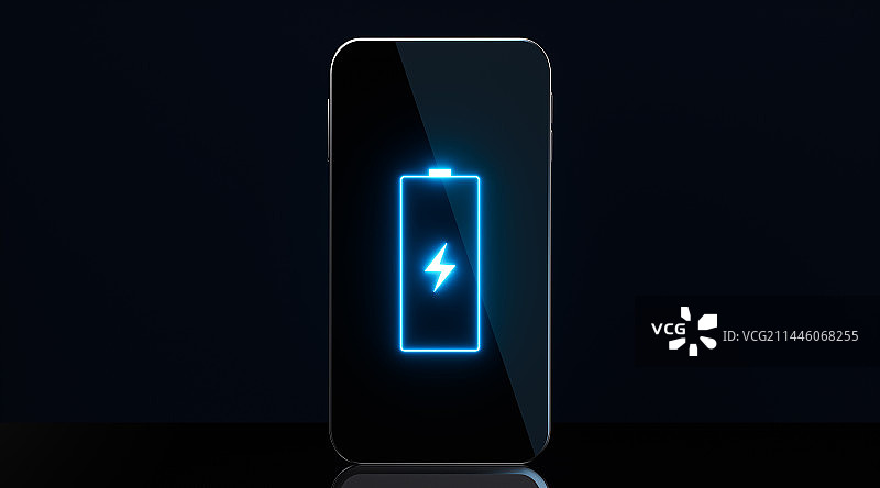 手机充电概念图3D渲染图片素材