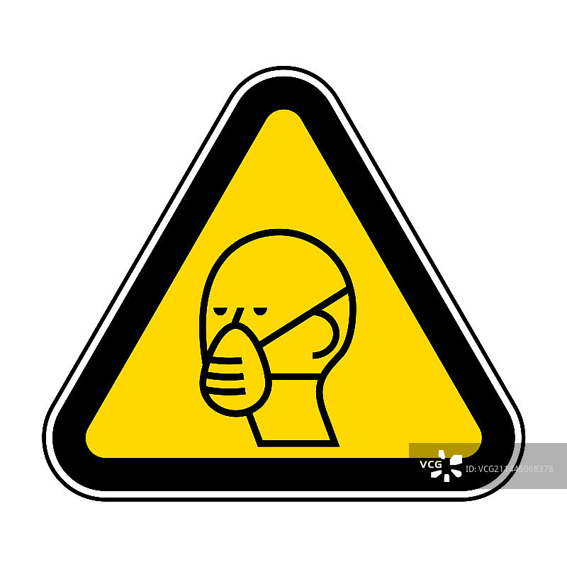 白色背景上的防护口罩图标图片素材