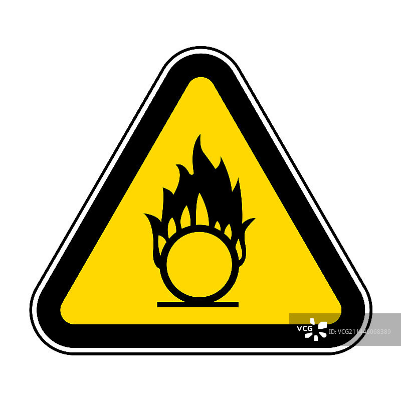 警惕氧化性物质符号图片素材