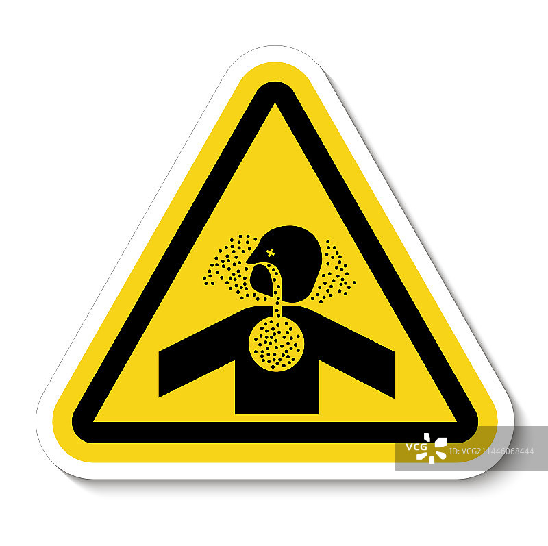 有毒气体窒息符号标志隔离图片素材