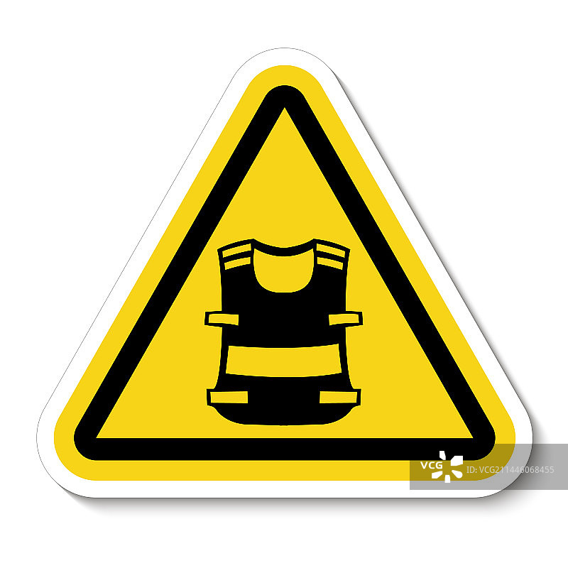 白色背景上的背心符号，EPS10格式图片素材