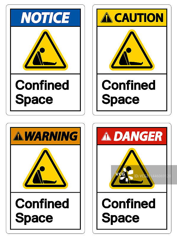 密闭空间警示标志图片素材