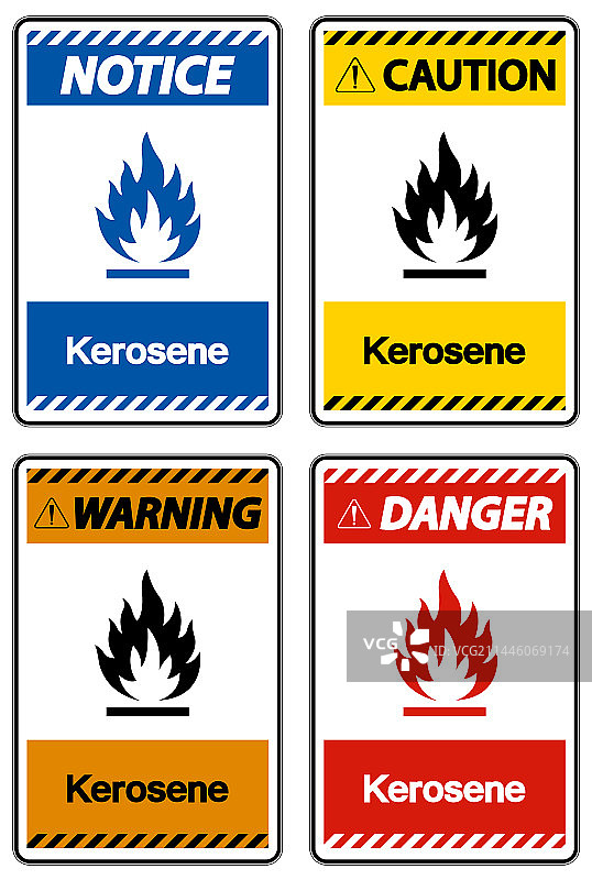 白色背景上的煤油符号标志图片素材