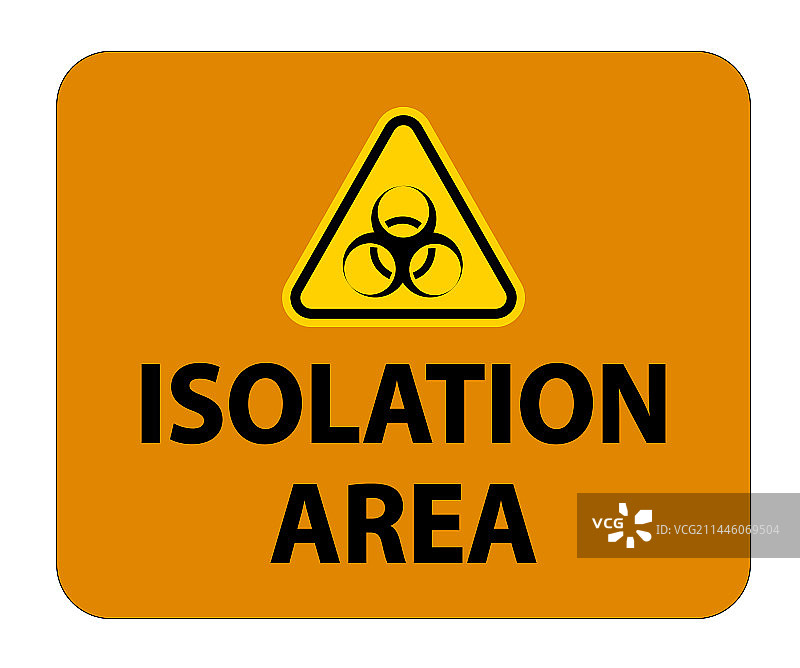 白色背景上的生物危害隔离区标志图片素材