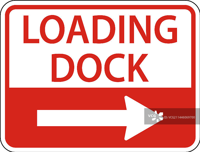 白色背景装卸码头右箭头标志图片素材