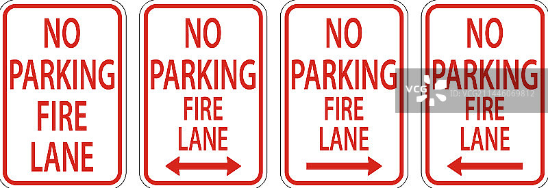 消防通道禁止停车标志图片素材