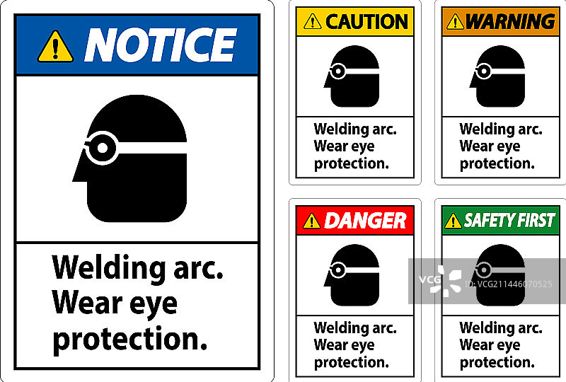 焊接弧光，请佩戴护目镜图片素材