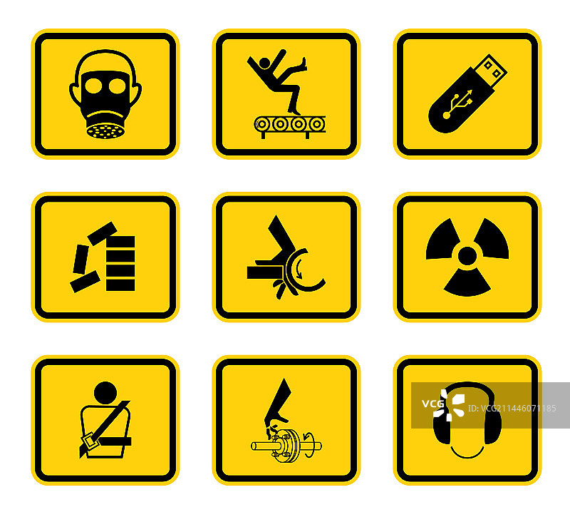 警告危险符号标签图片素材