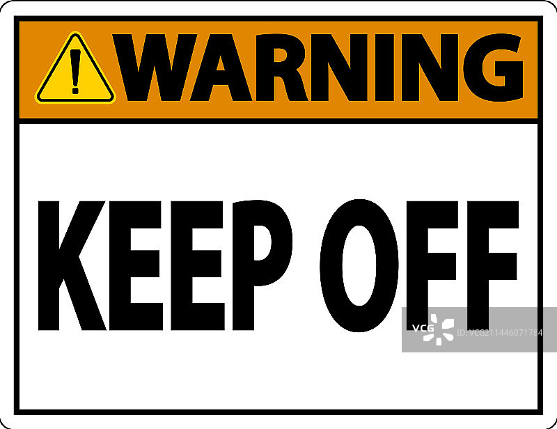 白色背景上的“禁止入内”警告标志图片素材