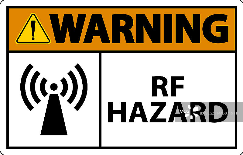 射频危险警告标志图片素材