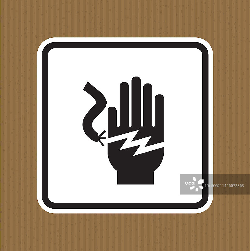 电击触电符号标志图片素材