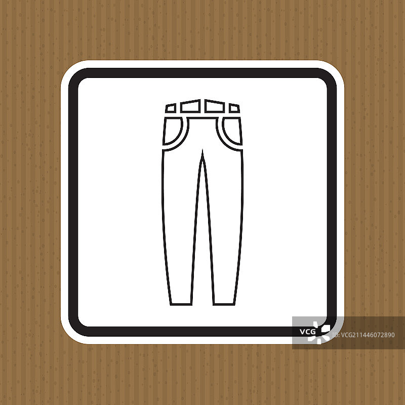 白色背景上的牛仔裤图标图片素材