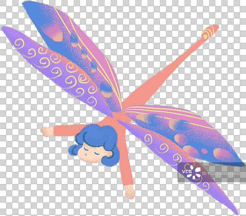 蜻蜓女孩图片素材