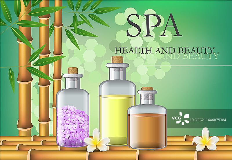 水疗养生美容文字与配饰图片素材