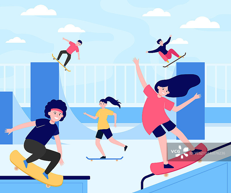 有趣的极限滑板公园图片素材