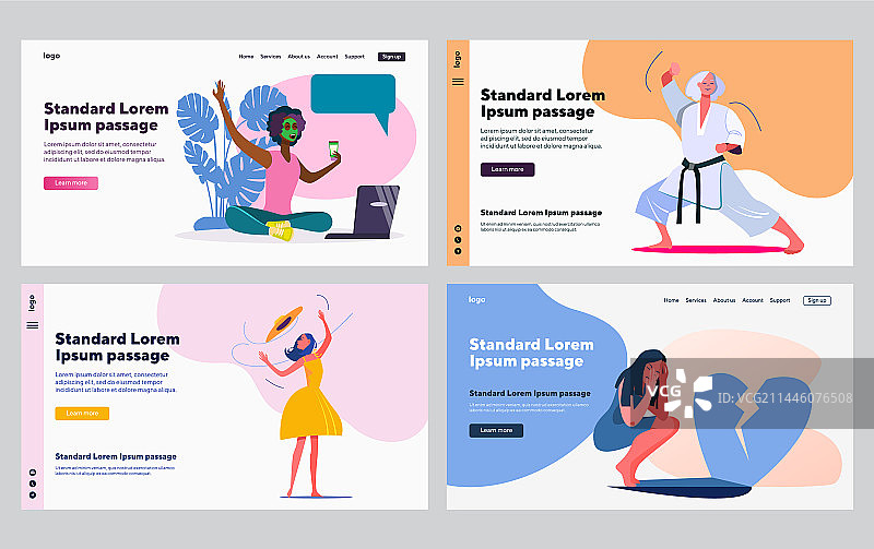 自我护理活动合集图片素材