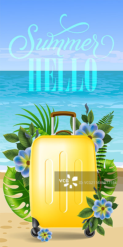 夏季竖版banner设计图片素材