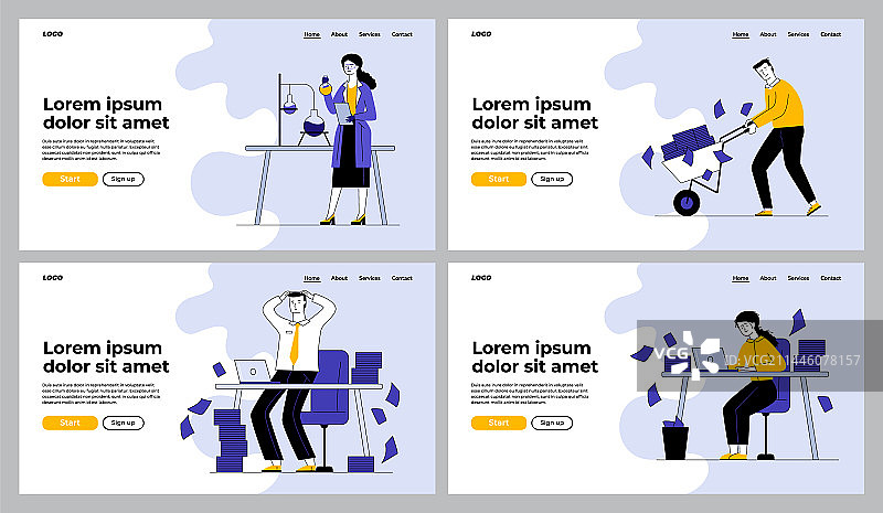 文书工作和研究集图片素材